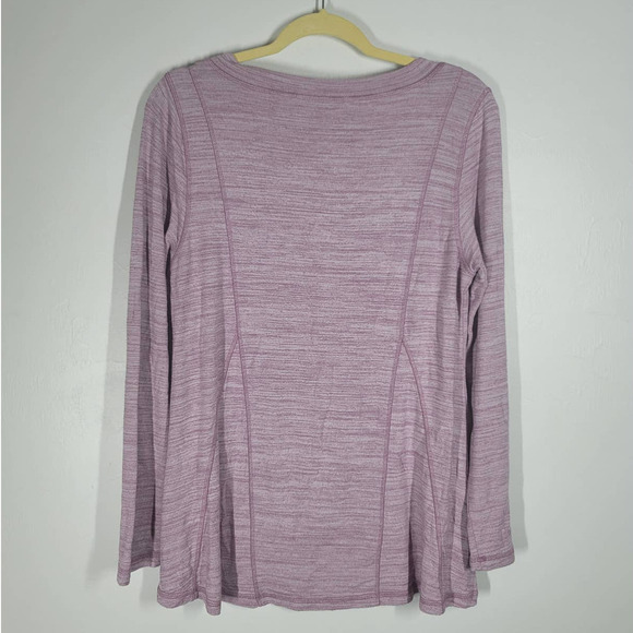 Soft Surroundings Sweater Size S V-Neck Long Sleeve Pullover Space Dye Purple - Picture 2 of 3